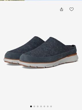 Men’s L.L. Bean Downeast Wool Clogs Grey Size 10